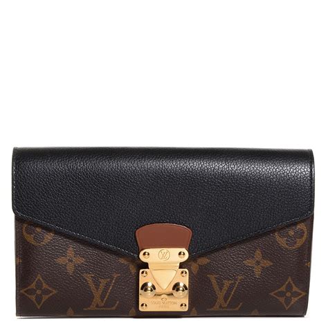 louis vuitton monogram black wallet.